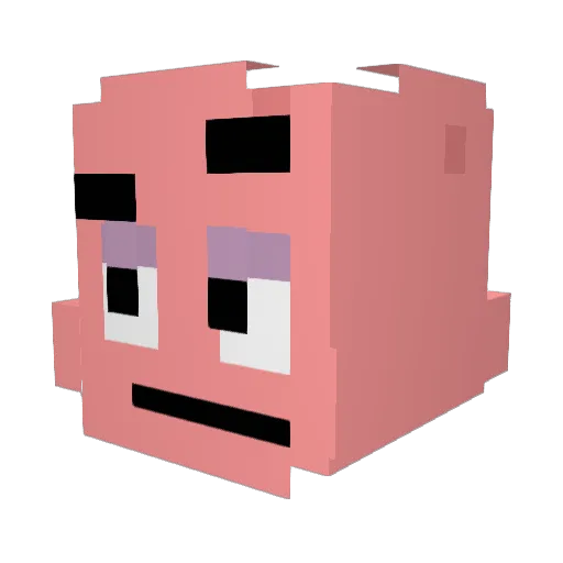 luckyjulioc Minecraft avatar head, 3D render