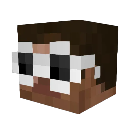 luckyk3v Minecraft avatar head, 3D render