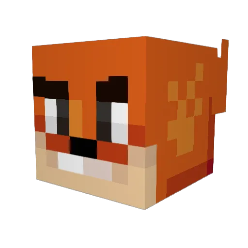 luckylucious Minecraft avatar head, 3D render