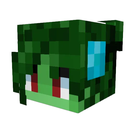 luckyluclego_ Minecraft avatar head, 3D render