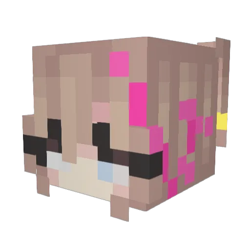 luckymelon_ Minecraft avatar head, 3D render