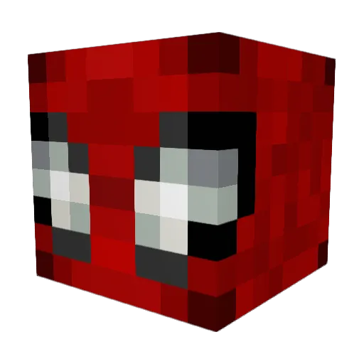luckymon Minecraft avatar head, 3D render