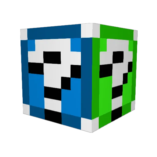 luckypro8 Minecraft avatar head, 3D render
