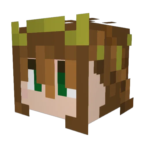 luckypup242 Minecraft avatar head, 3D render
