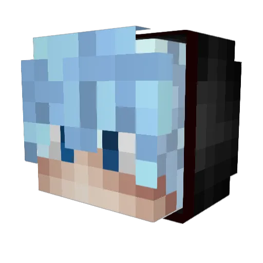 luckyraphi Minecraft avatar head, 3D render