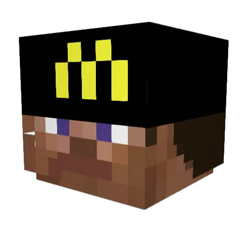 luckyredman12 Minecraft avatar head, 3D render