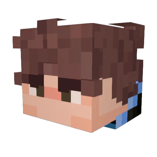 luckyv0 Minecraft avatar head, 3D render