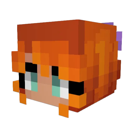 luckyyx Minecraft avatar head, 3D render
