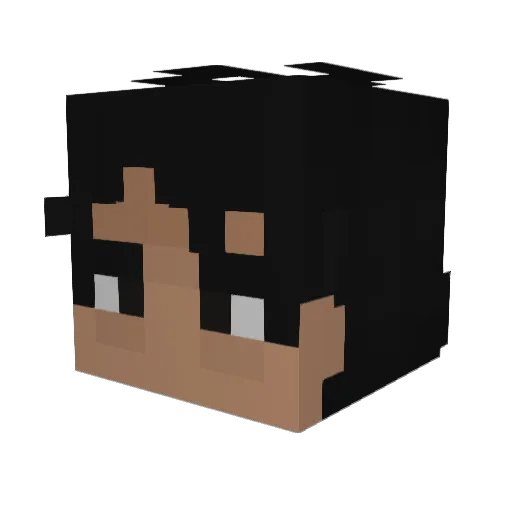 lucodak Minecraft avatar head, 3D render