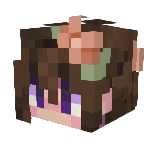 lucoon Minecraft avatar head, 3D render