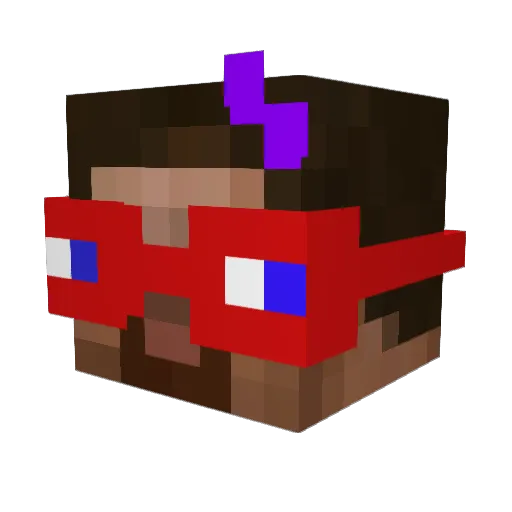 lucqsss Minecraft avatar head, 3D render