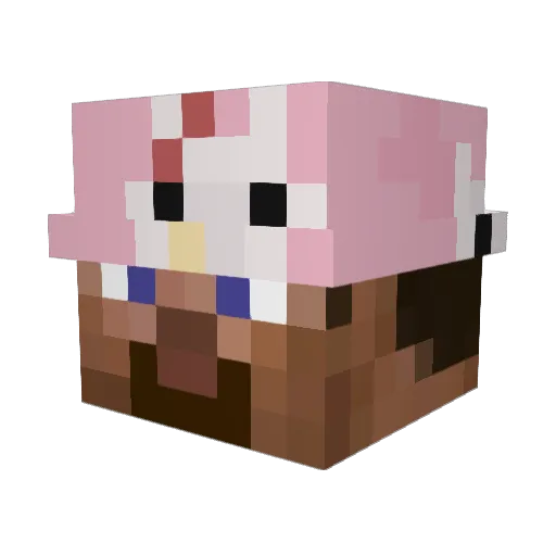 lucskywacker Minecraft avatar head, 3D render