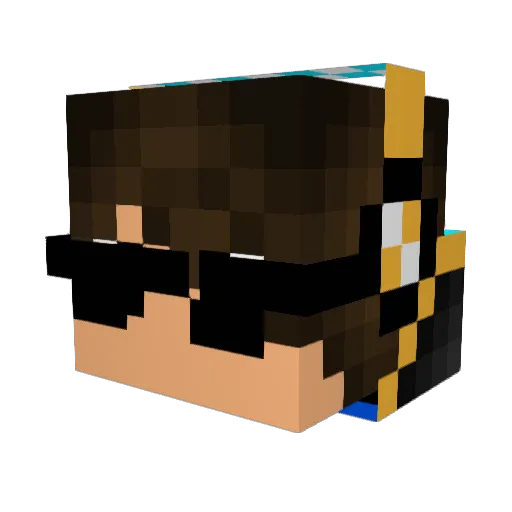 lucstijn Minecraft avatar head, 3D render