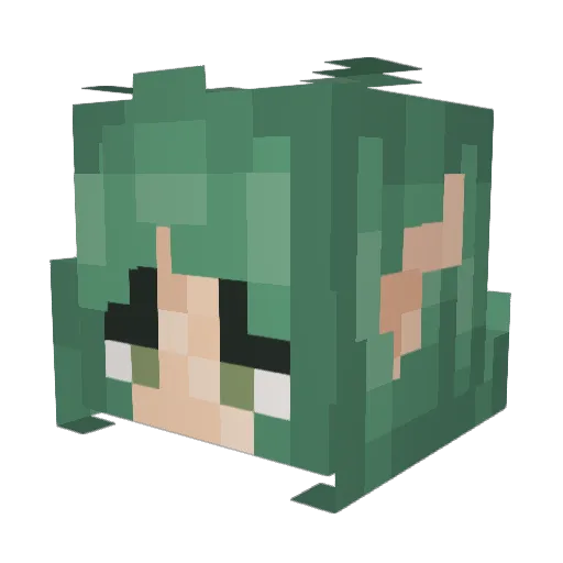 luctlys Minecraft avatar head, 3D render
