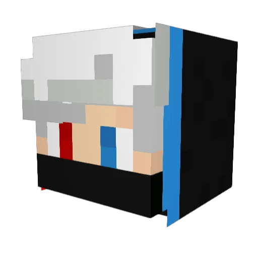 lucul Minecraft avatar head, 3D render