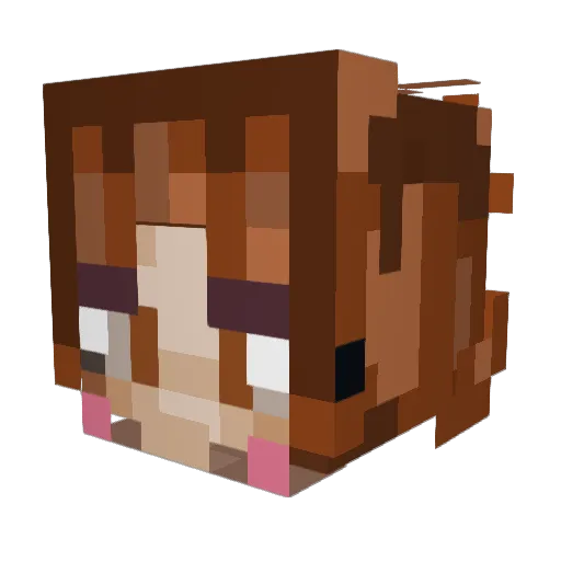 lucy132 Minecraft avatar head, 3D render