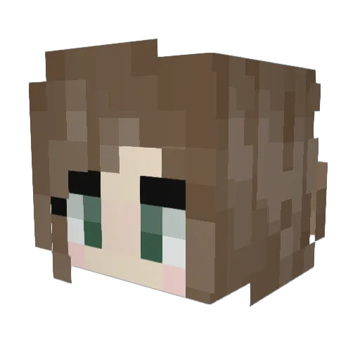 lucy_tenn Minecraft avatar head, 3D render