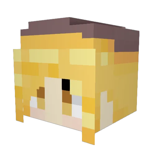 lucybee Minecraft avatar head, 3D render
