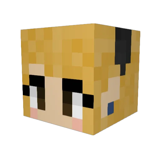 lucyblocker Minecraft avatar head, 3D render