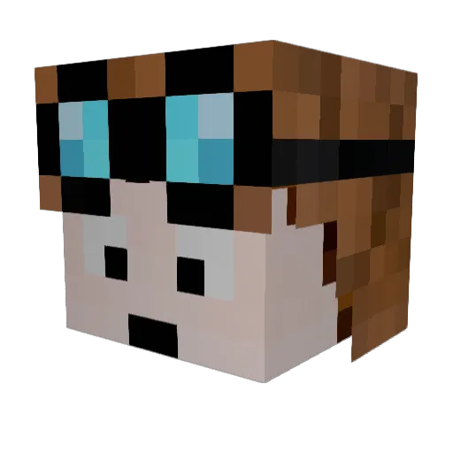 lucyboky Minecraft avatar head, 3D render