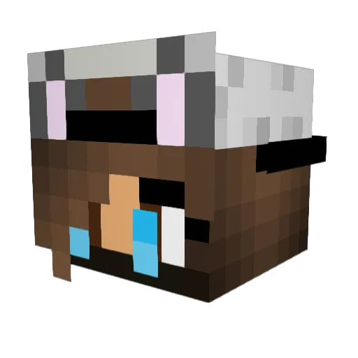 lucybrem Minecraft avatar head, 3D render