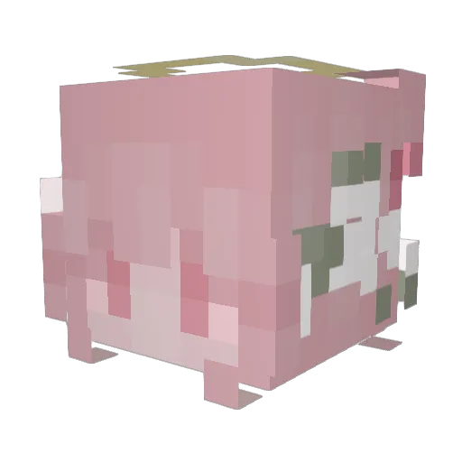 lucyial Minecraft avatar head, 3D render