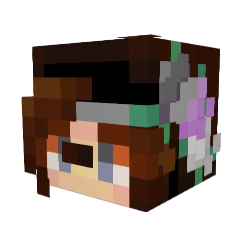 lucyjin Minecraft avatar head, 3D render