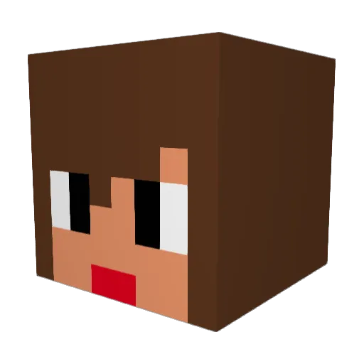 lucym0nster Minecraft avatar head, 3D render