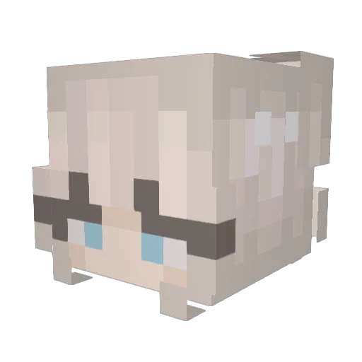 lucymaerob Minecraft avatar head, 3D render