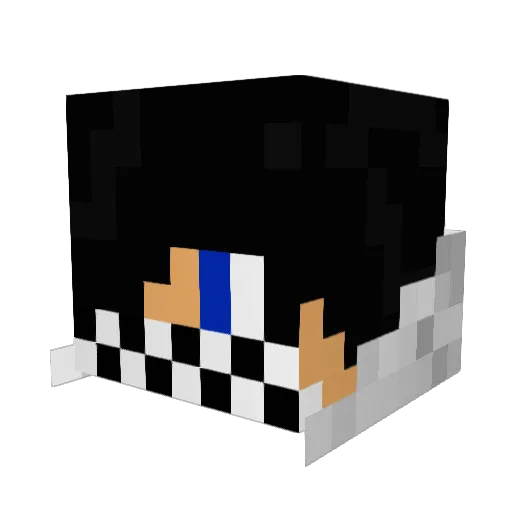 lucymono Minecraft avatar head, 3D render