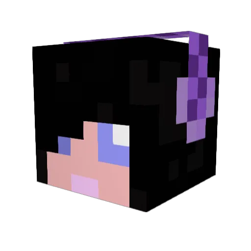 lucypenguin Minecraft avatar head, 3D render