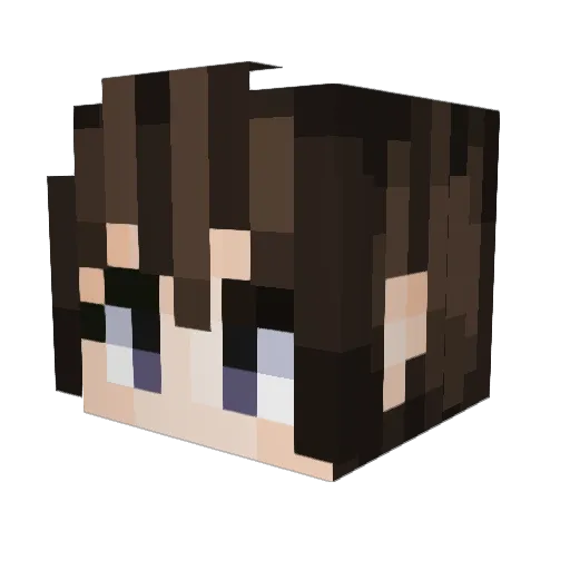lucysloth Minecraft avatar head, 3D render