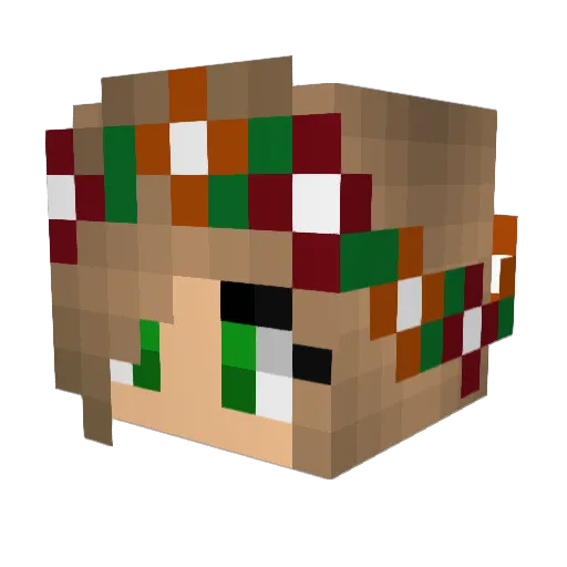 lucysmith Minecraft avatar head, 3D render