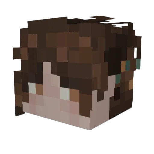 lucyylu Minecraft avatar head, 3D render