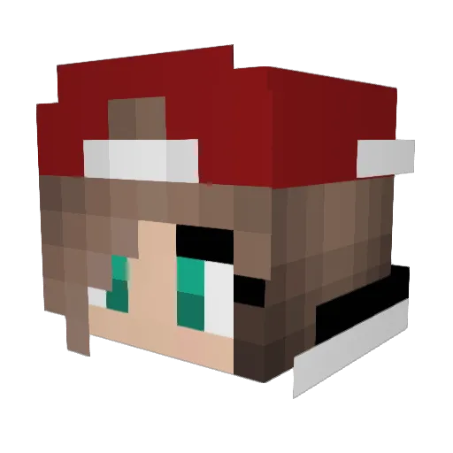 lucyyplays Minecraft avatar head, 3D render