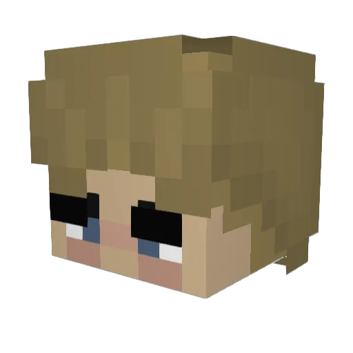luczoxz Minecraft avatar head, 3D render