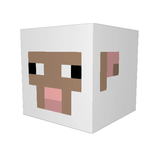 ludacris1 Minecraft avatar head, 3D render