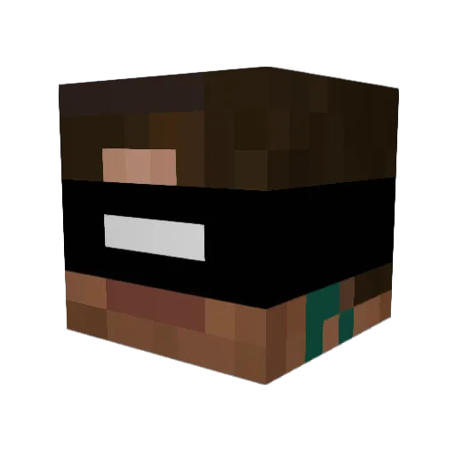 ludanld Minecraft avatar head, 3D render