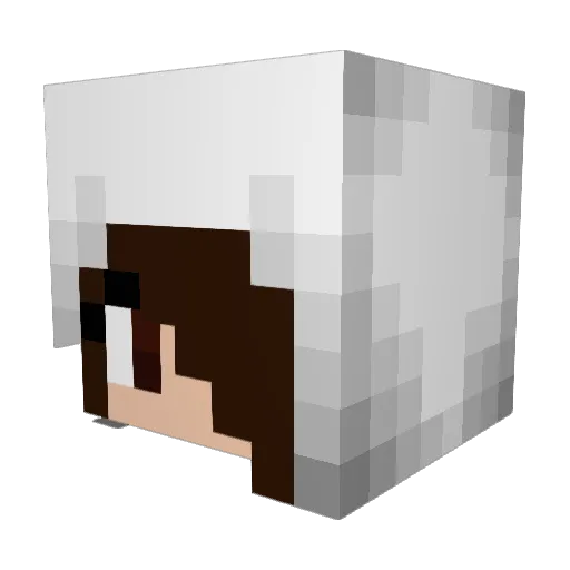 ludazio Minecraft avatar head, 3D render