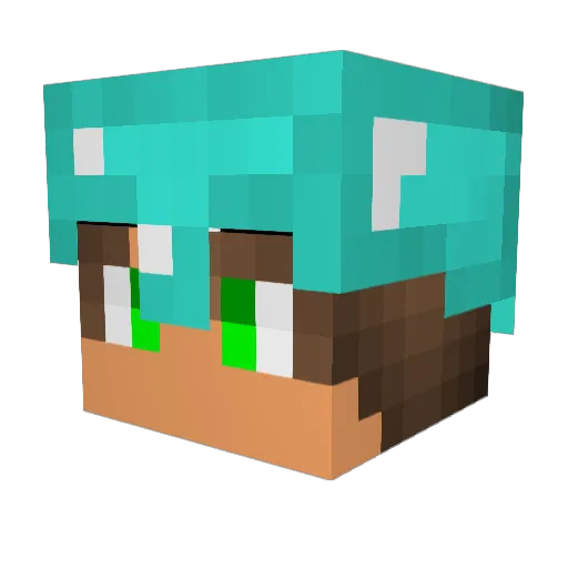 luddek Minecraft avatar head, 3D render