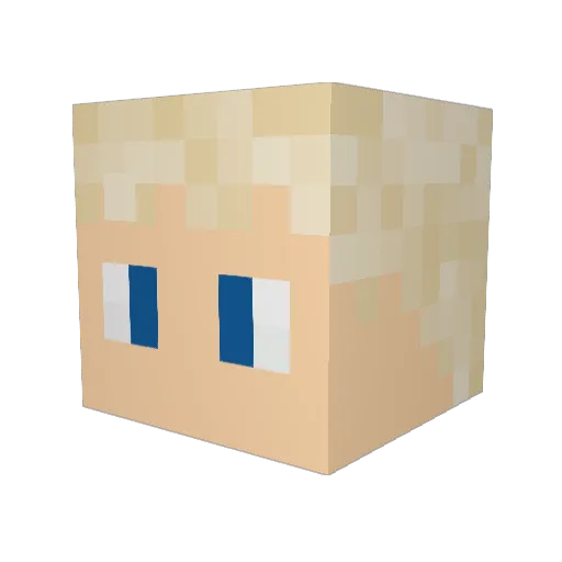 luddy02 Minecraft avatar head, 3D render