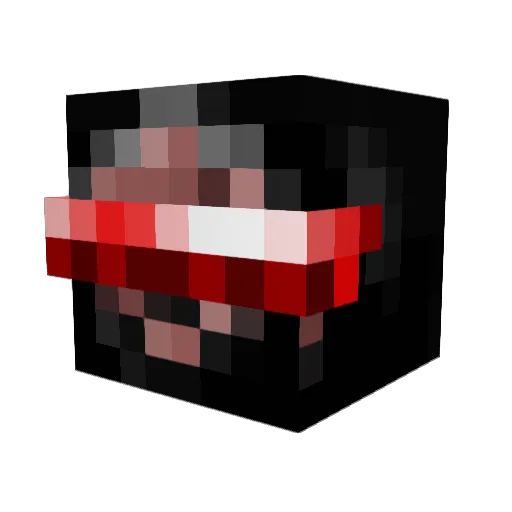 ludeiscool Minecraft avatar head, 3D render