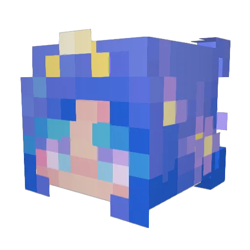 ludibelle Minecraft avatar head, 3D render