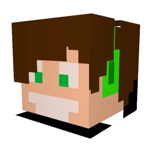 ludking13 Minecraft avatar head, 3D render