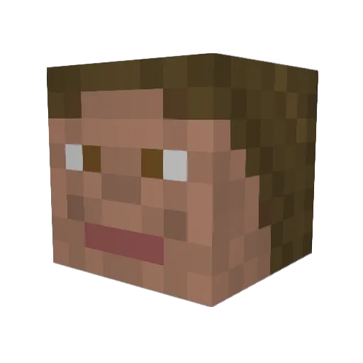 ludoMD Minecraft avatar head, 3D render