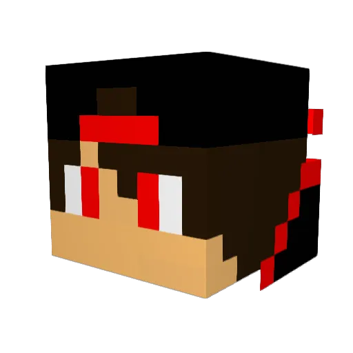 ludvigsuperman Minecraft avatar head, 3D render
