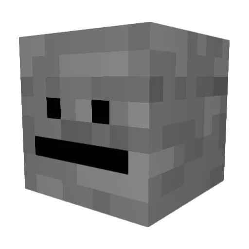 luedll Minecraft avatar head, 3D render