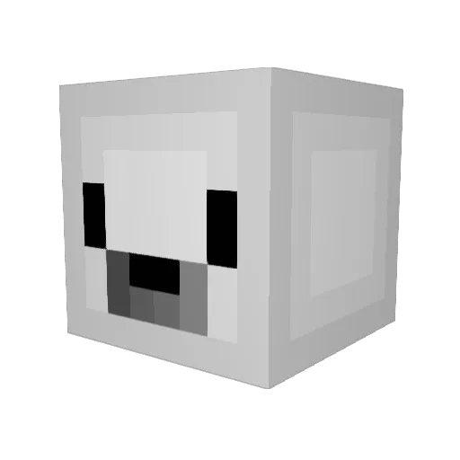 luelf Minecraft avatar head, 3D render