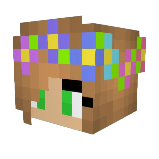 luellla Minecraft avatar head, 3D render