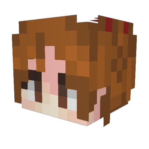luewaffle Minecraft avatar head, 3D render